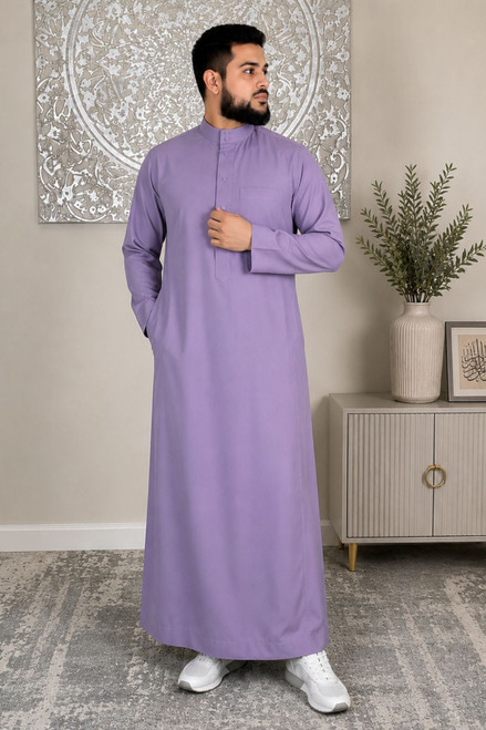 Luxury Purple Saudi Thobe – Elegant & Comfortable for Every Occasion