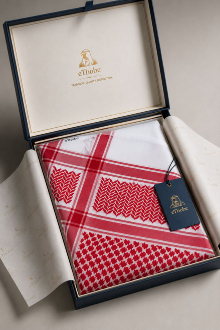 Soft Cotton Red Shemagh – Lightweight, Breathable & Durable