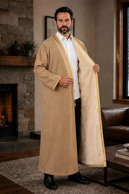 Beige Men’s Fur Coat – Warmth, Comfort, and Distinguished Style
