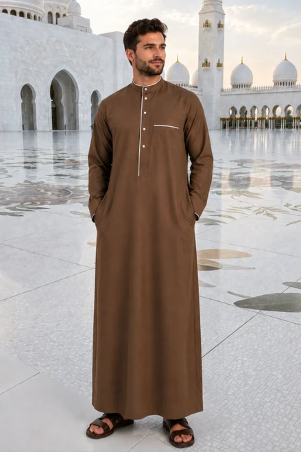 Essential Casual Saudi Thobe – Lightweight & Breathable