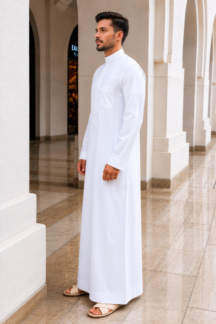Luxury Comfort Saudi Thobe for Men – Elegant & Relaxed Everyday Wear
