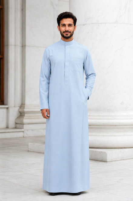 Sky Blue Saudi Thobe for Men