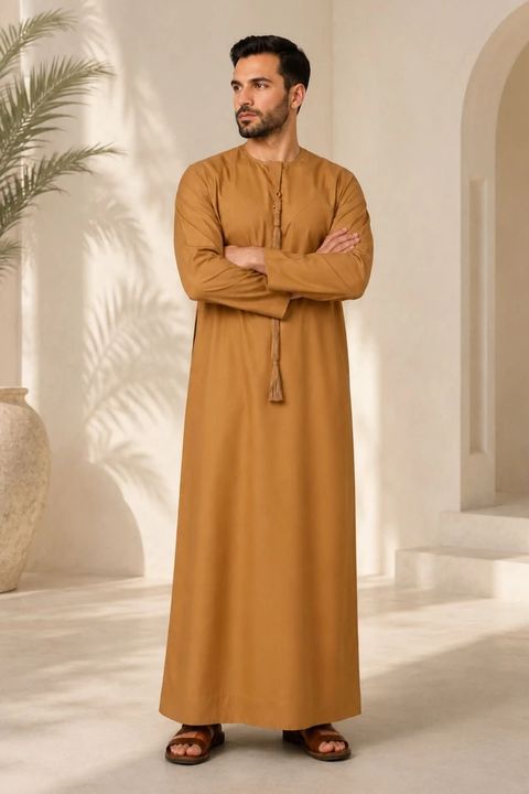 Golden Emirati thobe