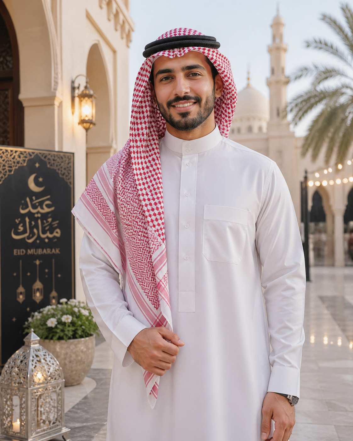 a muslim menwear white thobe