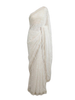 Hakoba Inc. White Embroidered Gilded Border Saree