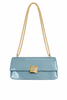 Glossy Powder Blue Soho Chain Bag