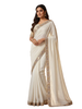 Pearl White Chanderi Silk Saree