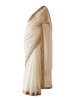 Ivory Veil Minimalist Silk Saree
