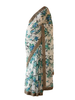 Ivory Azure Floral Silk Saree