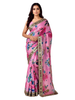 Magenta Bloom Silk Saree