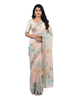 Peach Paradise Floral Silk Saree