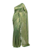 Emerald Shimmer Dot Silk Saree