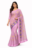 Hakoba Swiss Voile - Pink Cotton Saree with Foral Designs