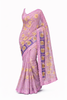 Hakoba Swiss Voile - Pink Cotton Saree with Foral Designs