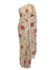 Hand-Painted Beige Saree with Multicolor Polka Dots