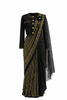 Elegant Black & Gold Saree Ensemble