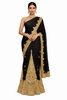 Black Saree with Gold Embroidery