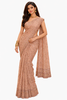Dusty Rose Saree with Floral Embroidery