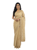 Premium Deep Wine Saree with Traditional Figurine Embroidery and Scalloped Border