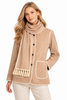 Hakoba Woolen Overcoat Luxury Long Sleeve Beige