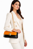 Glossy Orange & Black Soho Chain Bag