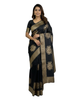 Black Saree with Antique Gold Zari Border