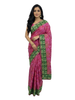 Emerald Green Saree with Allover Chikankari-style Embroidery