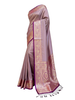 Mauve Lavender Saree with Purple Zari Border