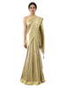 Champagne Gold Tissue Saree with Zari Border