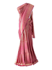 Dusty Rose Jacquard Saree with Geometric Zari Pattern