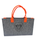The Hakoba "Metro" Felt Tote – Charcoal & Electric Orange bag