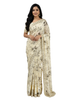 Luxe Botanical Digital Print Saree with Scalloped Zari & Sequin Border