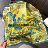 Square  Scarf Green Floral