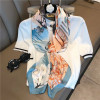 Square Shawl Blue Salmon Hakoba