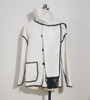 Hakoba Woolen Overcoat Luxury Long Sleeve White