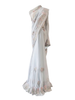 Powder Blue Designer Embroidered Saree