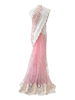 Ethereal Pastel Pink Net Saree with Luxe White Embroidered Scallop Border