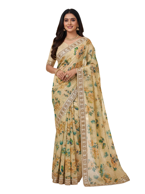 Sandstone Garden Vintage Silk Saree