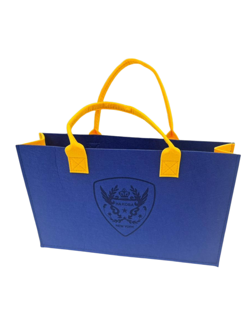 The Hakoba "Electric" Felt Tote – Royal Blue & Sun Yellow bag