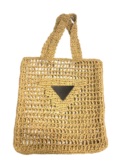 Hakoba Rectangular Woven Bag Brown