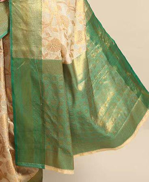 Hakoba Woven silk blend beautiful Green saree Hakoba Woven silk blend beautiful Green saree