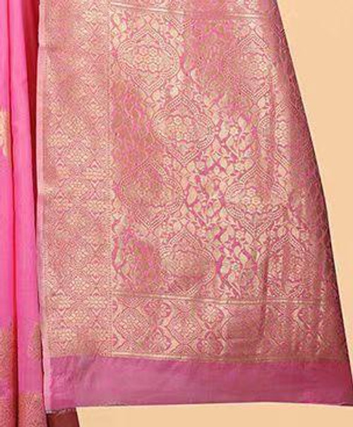 Hakoba Woven silk blend beautiful full Pink saree Hakoba Woven silk blend beautiful full Pink saree