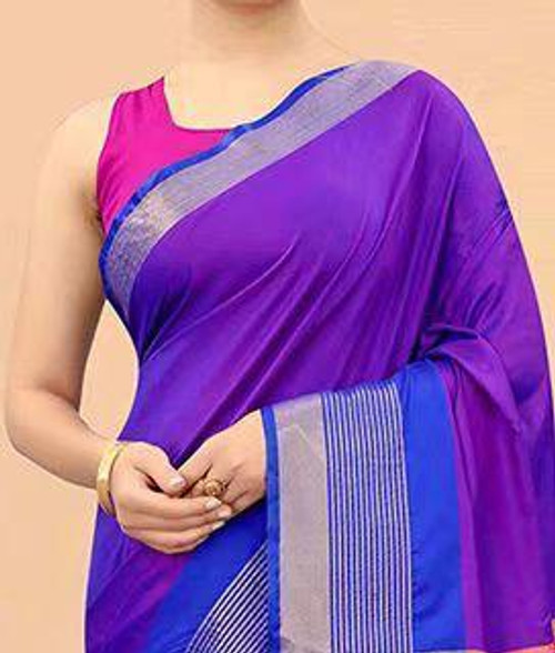 Hakoba Woven silk blend floral Purple saree Hakoba Woven silk blend floral Purple saree