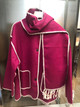 Hakoba Woolen Overcoat Luxury Long Sleeve Pink