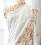Pure White Saree with Delicate Floral Embroidered Border