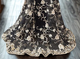 Black Net Saree with Antique Gold Floral Embroidery & Luxe Detailing