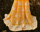 Sunshine Yellow Georgette Saree with Exquisite White Floral Embroidery