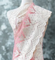 Ethereal Pastel Pink Net Saree with Luxe White Embroidered Scallop Border