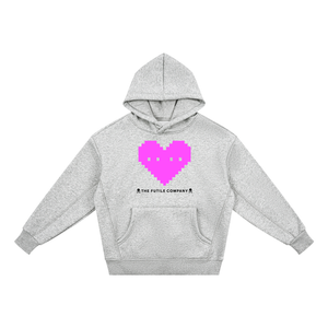 Pink Heart (White) - Essential Kids' Fleece Hoodie