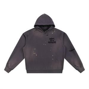 Dept. de la Futilite - Sun Fade Frayed Fleece Hoodie
